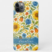 シックなシシカラフルリア離れフローラアートパターン iPhoneケース (裏面)