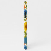 シックなシシカラフルリア離れフローラアートパターン iPhoneケース (右側)