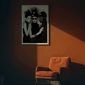 シックなシナジー：前衛的なモノクロトリオ ポスター