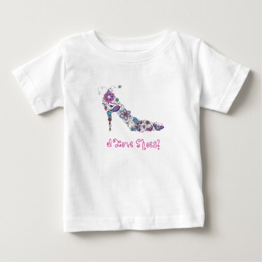 シックなシューズ – Toddler Ruffle Tee (より多くの色) ベビーTシャツ (正面)