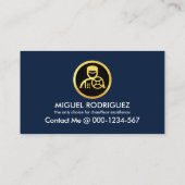 シックなショーフールドライビング金ゴールドライン 名刺 (裏面)