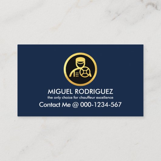 シックなショーフールドライビング金ゴールドライン 名刺 (裏面)