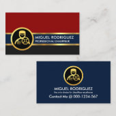 シックなショーフールドライビング金ゴールドライン 名刺 (正面/裏面)