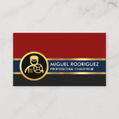 シックなショーフールドライビング金ゴールドライン 名刺 (正面)