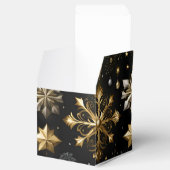 シックなシルバーと金ゴールドの雪片キューブ フェイバーボックス (オープン)