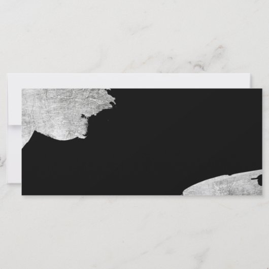 シックなシルバーのブラシストローク箔のギフト証明書のロゴ (裏面)