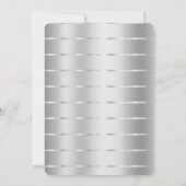 シックなシルバーグラムリボンブライダルシャワー 招待状 (裏面)