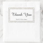 シックなシルバーグリタートリム – 長方形ステッカー 長方形シール (バッグ)