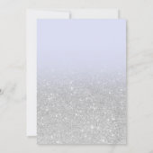 シックなシルバーグリッタースクリプトラベンダーバルミツワー 招待状 (裏面)