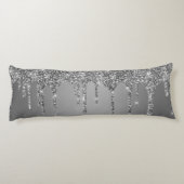 シックなシルバーグリッタースパークルドリップ ボディピロー (裏面)