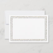シックなシルバーグリッタートリム – 披露宴の招待 招待状 (裏面)