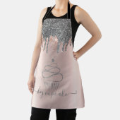 シックなシルバーグリッタードリップスカケバラ金ゴールド エプロン (インサイチュ)