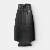 シックなシルバーグリッタードリップスブラッシュメタリック名 ボトルクーラー (裏面)