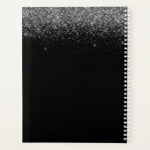 シックなシルバーグリッターモノグラムブラック2023 プランナー手帳 (裏面)