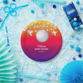 シックなシルバースターストリングライトグラデーション誕生日 ペーパープレート (パーティー)