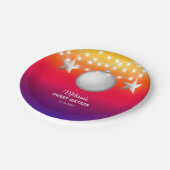 シックなシルバースターストリングライトグラデーション誕生日 ペーパープレート (アングル)