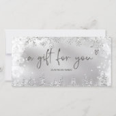 シックなシルバースローパインロゴギフト券 (正面)