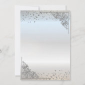 シックなシルバーティアラドレススターズキンセアニラ 招待状 (裏面)