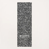 シックなシルバーヒョウパーソナライズされたプリント ヨガマット (正面)