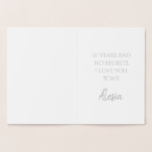 シックなシルバーフォイルハートゾウ10周年 箔カード (内部)