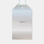 シックなシルバーフレームバーガンディバラ結婚ズ ギフトタグ (裏面)