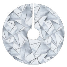 シックなシルバーホワイト三角形クリスマス