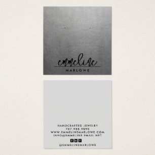 シックなシルバーミニマルモダンブラックイヤリングジュエリー