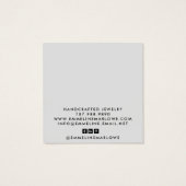 シックなシルバーミニマルモダンブラックイヤリングジュエリー (裏面)