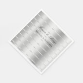 シックなシルバーリ結婚ボンブライダルシャワー スタンダードランチョンナプキン (角)