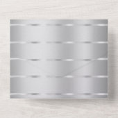 シックなシルバーリ結婚ボン オールインワン招待状 (裏面)