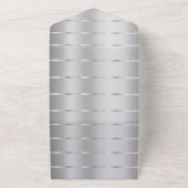 シックなシルバーリ結婚ボン オールインワン招待状 (外側)