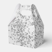 シックなシルバー紙吹雪花嫁トライムビーフボックス フェイバーボックス (裏面サイド)