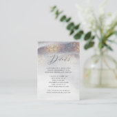 シックなシルバー金ゴールドスパークルウォーターカラーラグジュアリー結婚ズ エンクロージャーカード (スタンド正面)