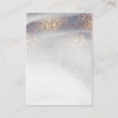 シックなシルバー金ゴールドスパークルウォーターカラーラグジュアリー結婚ズ エンクロージャーカード (裏面)
