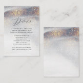 シックなシルバー金ゴールドスパークルウォーターカラーラグジュアリー結婚ズ エンクロージャーカード (正面/裏面)