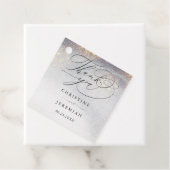 シックなシルバー金ゴールドスパークルウォーターカラーラグジュアリー結婚ズ フェイバータグ (インサイチュ)