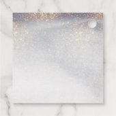 シックなシルバー金ゴールドスパークルウォーターカラーラグジュアリー結婚ズ フェイバータグ (裏面)