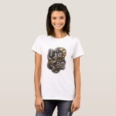 シックなシルバー LET IT BE スランテー Tシャツ (正面フル)
