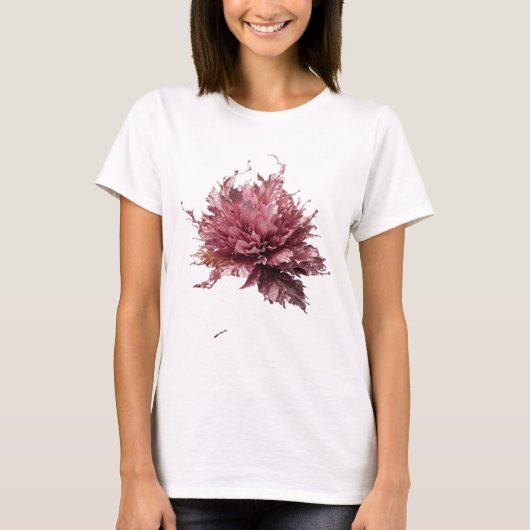 シックなシルバーABSTRACT+ARTデザイン Tシャツ (正面)