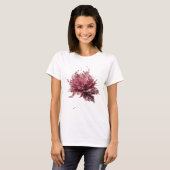 シックなシルバーABSTRACT+ARTデザイン Tシャツ (正面フル)