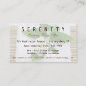 シックなシンプルおよびきれいなスパカード 名刺 (裏面)