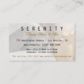 シックなシンプルおよびきれいなスパカード 名刺 (裏面)