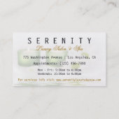 シックなシンプルスパカードとクリーン 名刺 (裏面)