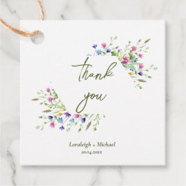 シックなシンプルボホの結婚花 フェイバータグ