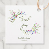 シックなシンプルボホの結婚花 フェイバータグ (裏面)