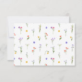 シックなシンプルボホの結婚花 出欠カード (裏面)