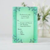 シックなシーグリーンコラム 出欠カード (スタンド正面)