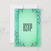 シックなシーグリーンコラム 出欠カード (裏面)