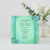 シックなシーグリーンコラム 招待状 (スタンド正面)