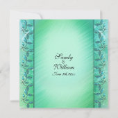 シックなシーグリーンコラム 招待状 (裏面)